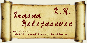 Krasna Milijašević vizit kartica